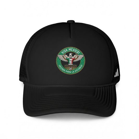 Embroidered Mexico Soccer Fan Cap — Mexico Eagle Emblem Mesh Cap