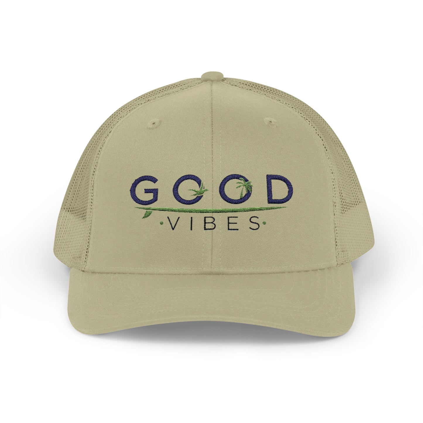 Good Vibes Trucker Cap - Summer Colorful Embroidered Snapback Cap - Trending Novelties & Gifts