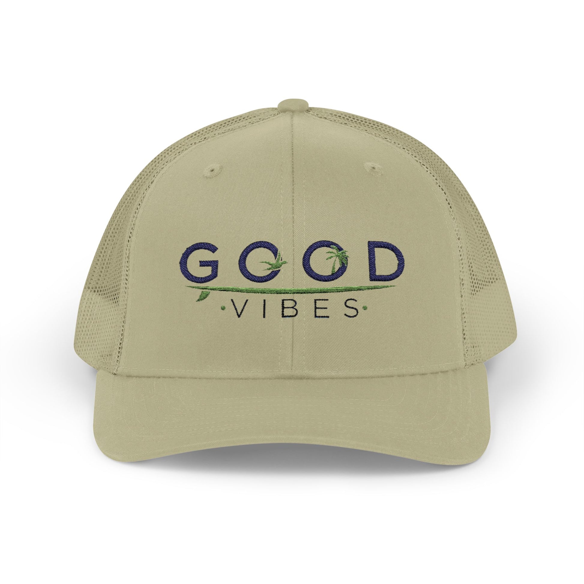 Good Vibes Trucker Cap - Summer Colorful Embroidered Snapback Cap - Trending Novelties & Gifts