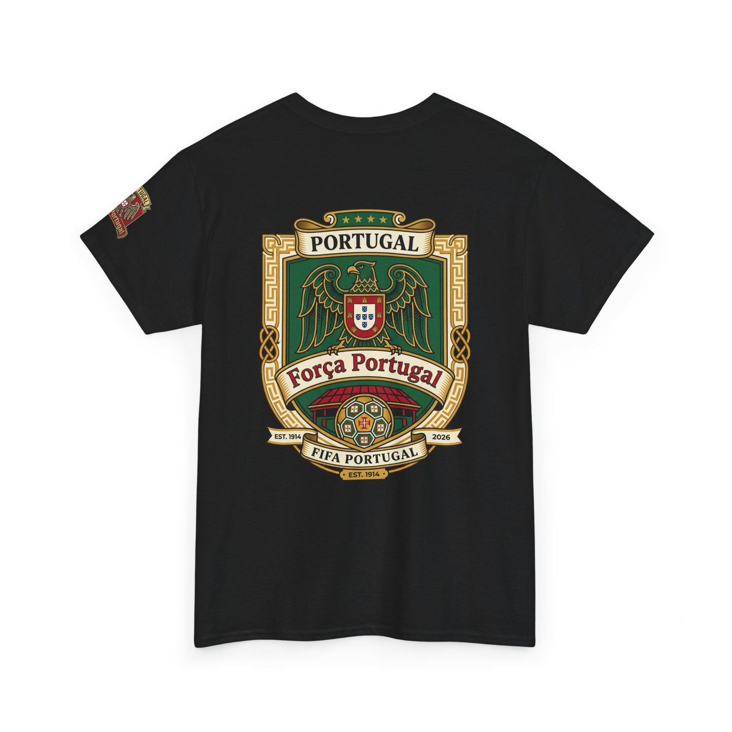 Portugal Soccer Team Fan T‑Shirt — Vintage Portugal Soccer Crest Tee