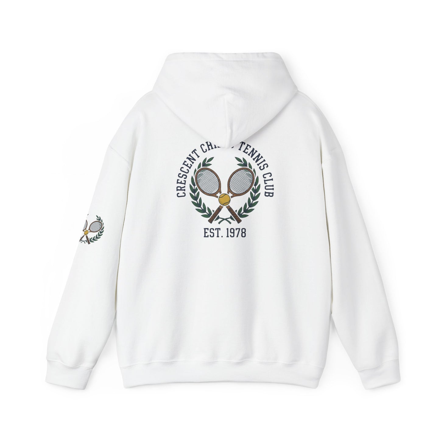 Tennis Club Hoodie — "Crescent Chief's Tennis Club" Retro Athletic Pullover