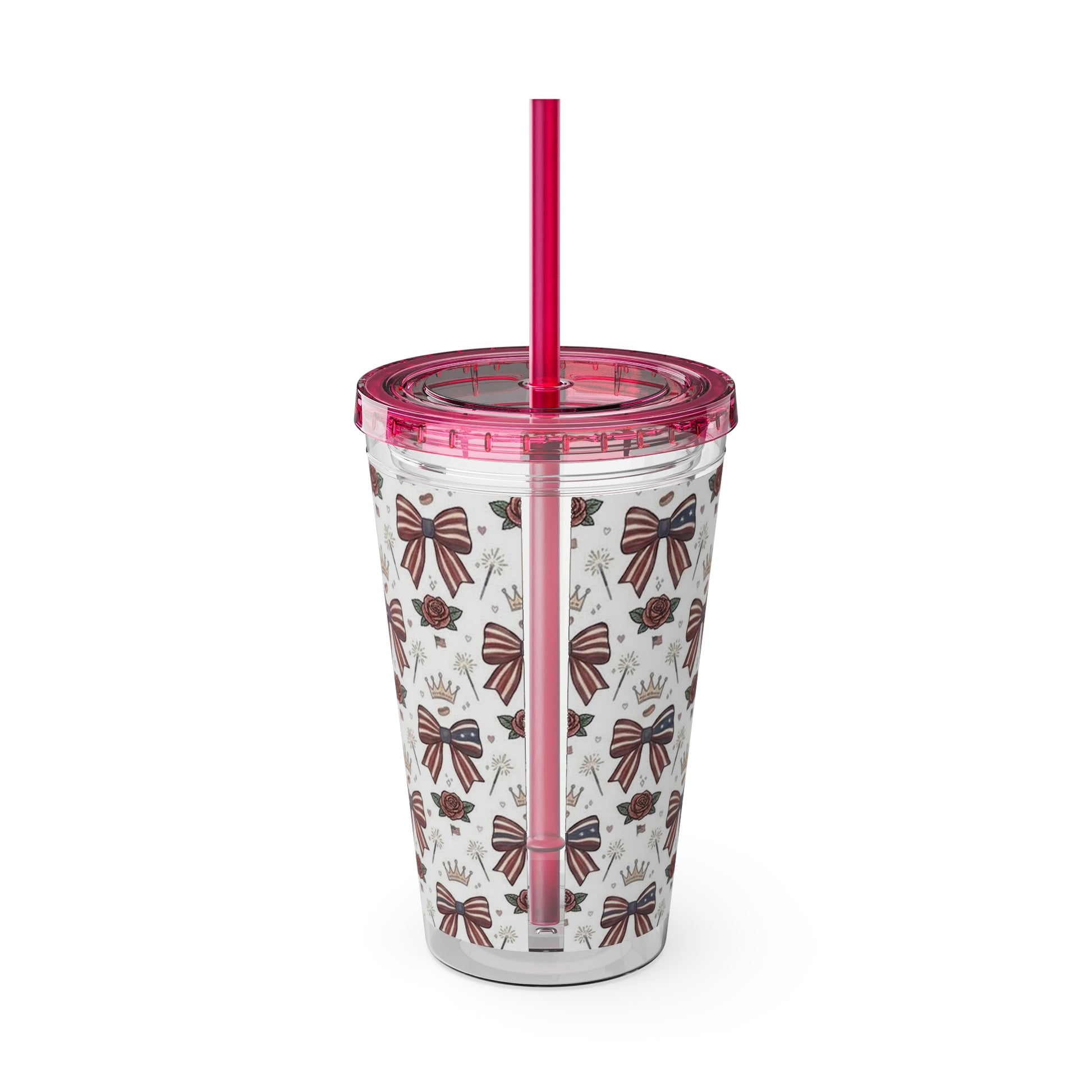 USA 250th ANNIVERSARY 16oz Tumbler with Straw | Patriotic 'Land of the Free' 16oz Tumbler with Straw - Trending Novelties & Gifts