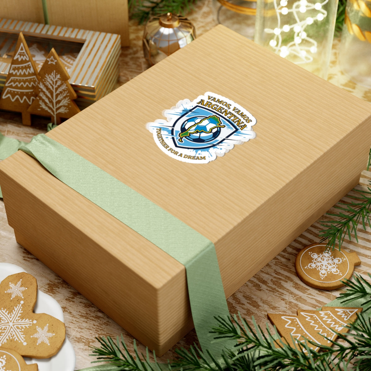 Argentina Soccer Sticker — "Vamos, Vamos Argentina" Kiss-Cut Football Sticker - Trending Novelties & Gifts