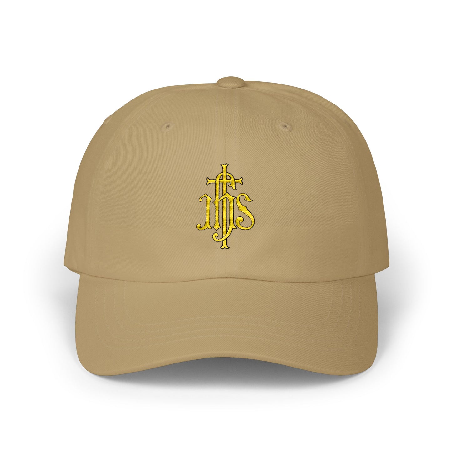 Dad Cap — Embroidered Catholic IHS Monogram Baseball Cap (EM)