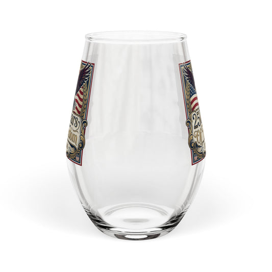 America 250 Years of Freedom Stemless Wine Glass – USA 250th ANNIVERSARY Celebratory Wine Glass - Trending Novelties & Gifts
