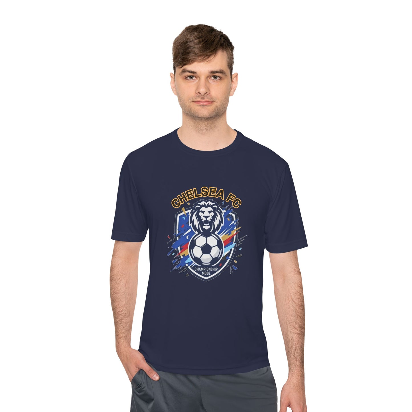 Chelsea FC Lion Soccer Tee — 'Keep the Blue Flag Flying High' Moisture-Wicking Shirt