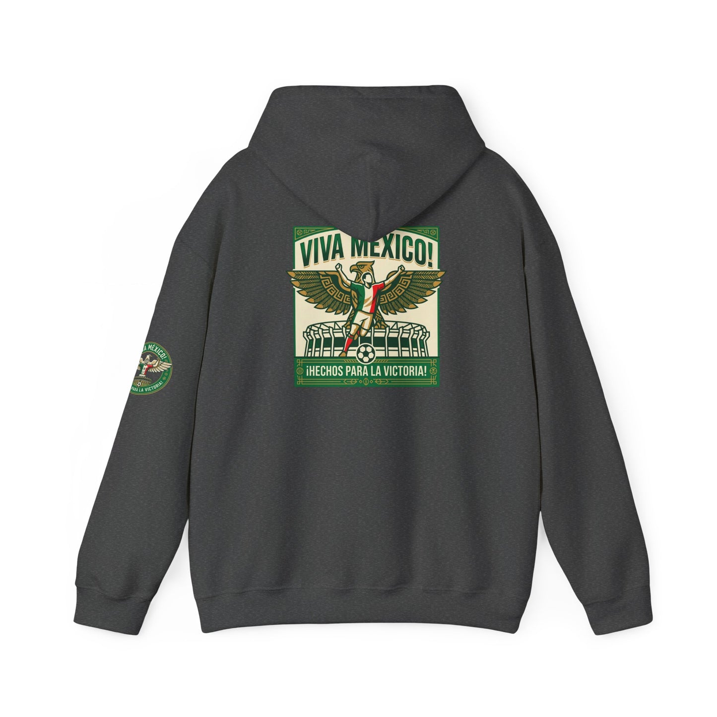 Viva México Soccer Hoodie — Retro Eagle Mexican Pride Graphic