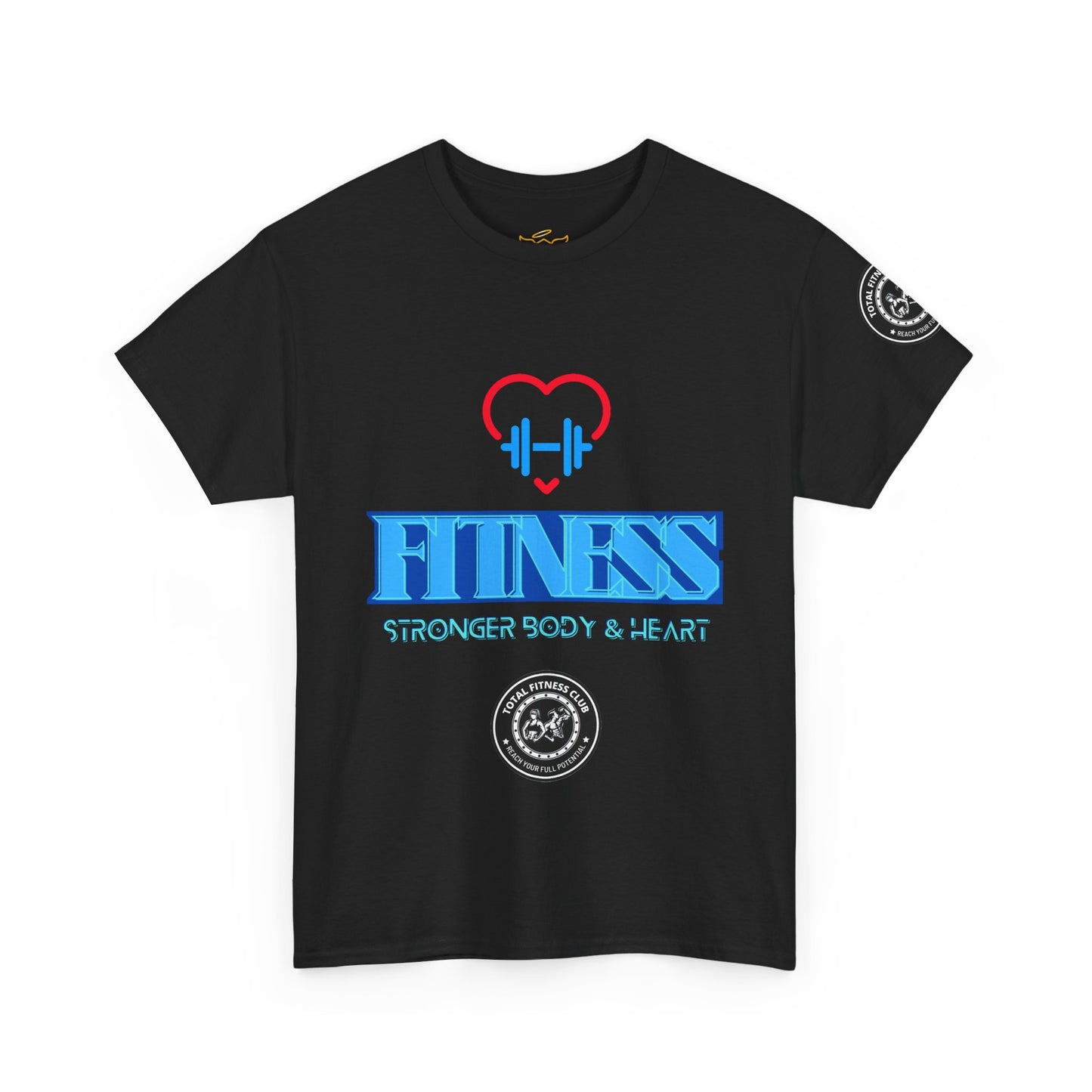 Fitness Quotes Cotton T-shirt (9) - 'Fitness for a Stronger body and heart'. FQT