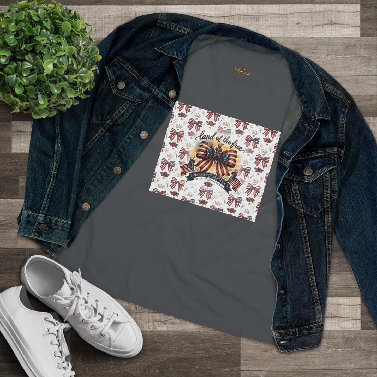 USA 250th Anniversary Patriotic Bow Women's Tee - Trending Novelties & Gifts
