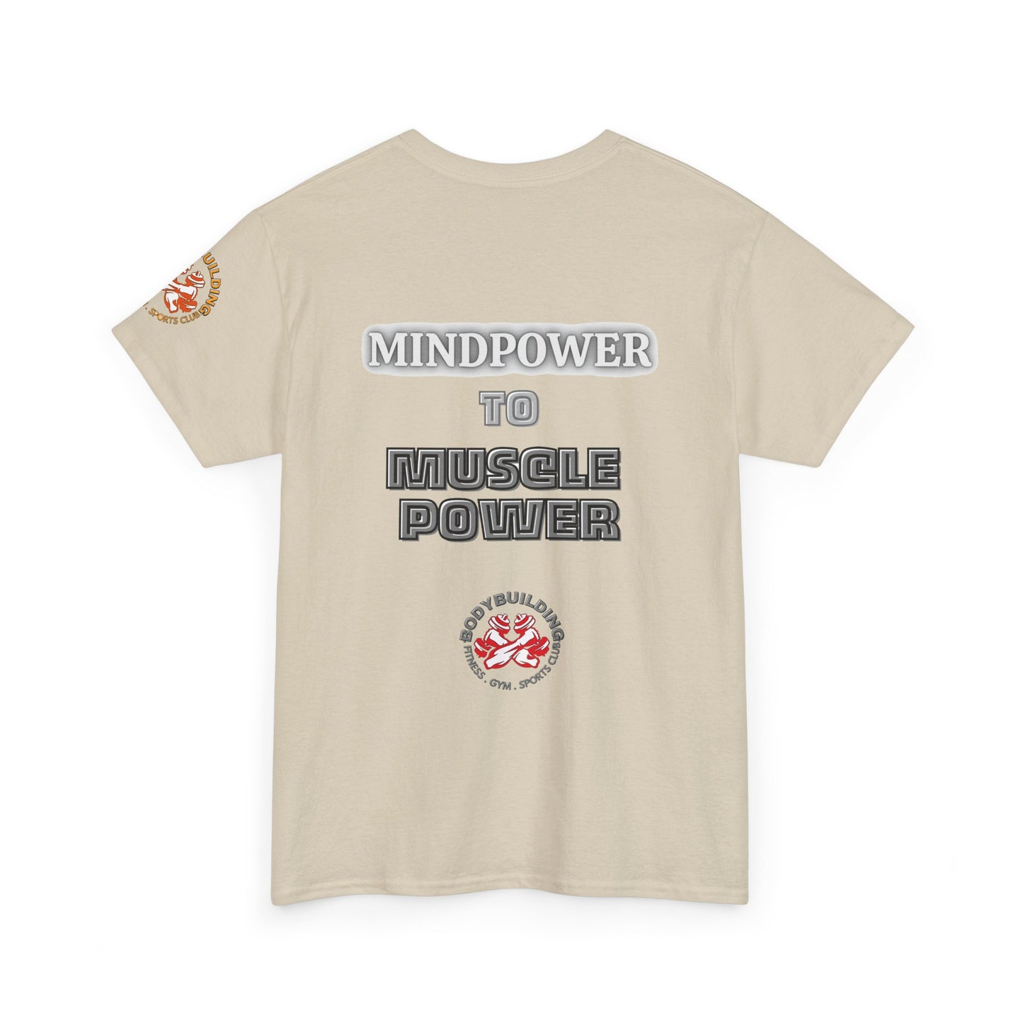 Fitness Quotes Cotton T-SHIRT - 'Mindpower to Muscle Power.' FQT. Best
