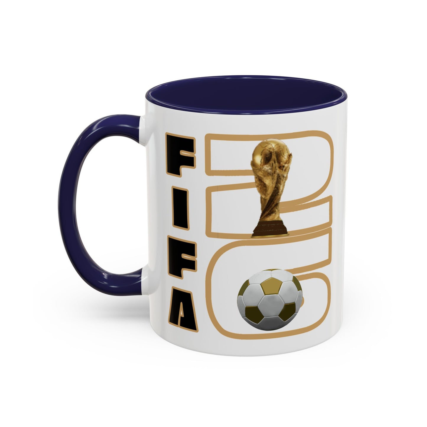FIFA World Cup '26 Coffee Mug — Soccer Trophy & Ball Graphic 11/15oz
