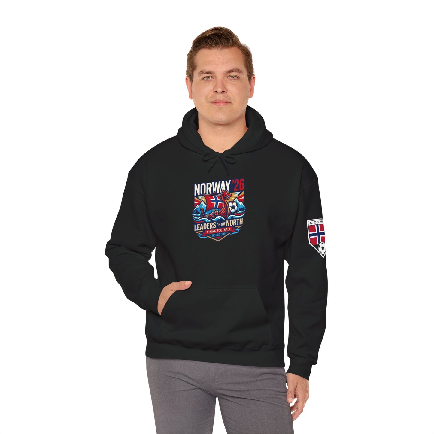 Norway '26 Leaders of the North Hoodie — Norwegian Soccer Fan Pullover