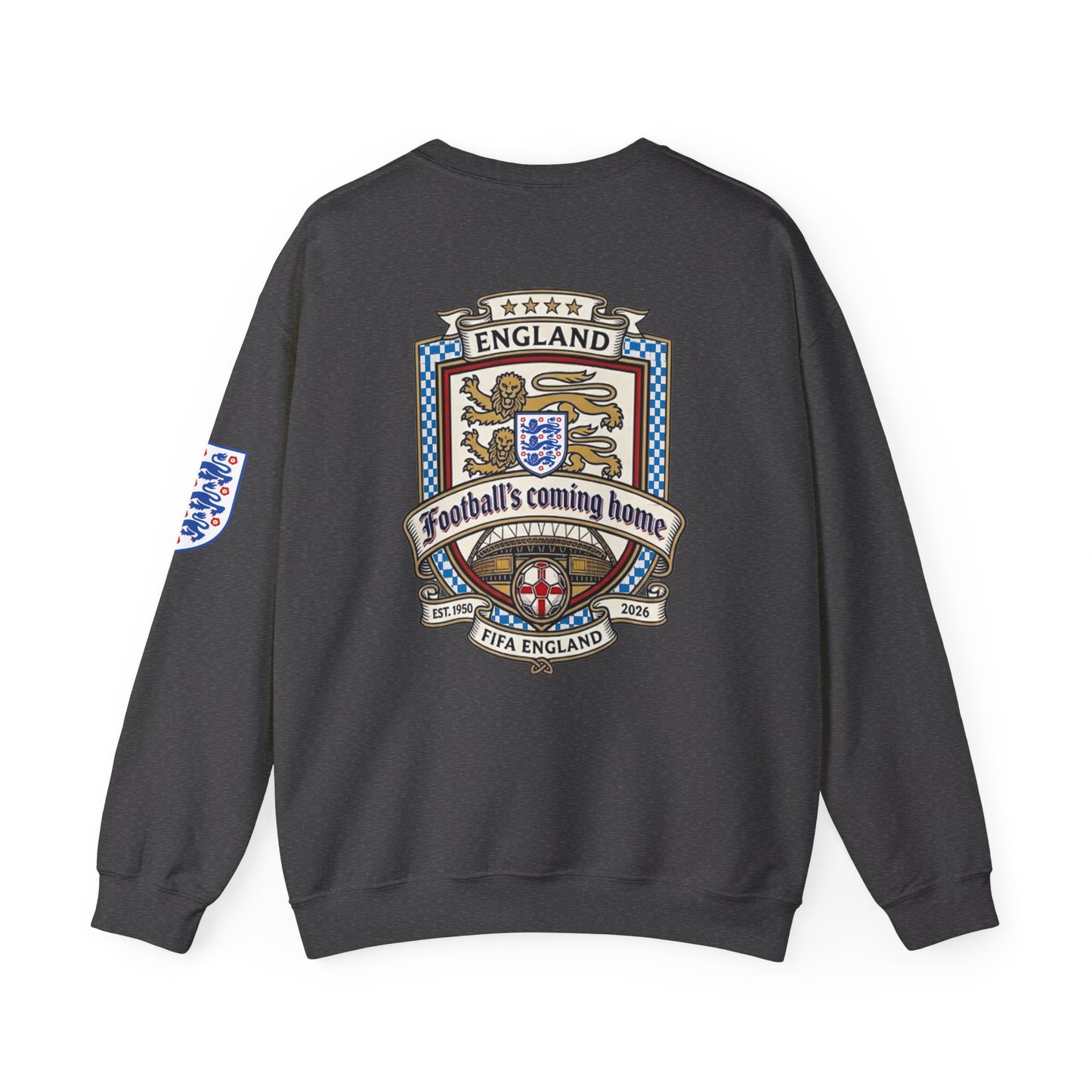 England's Soccer Fans' Crewneck Sweatshirt - "Football's Coming Home"