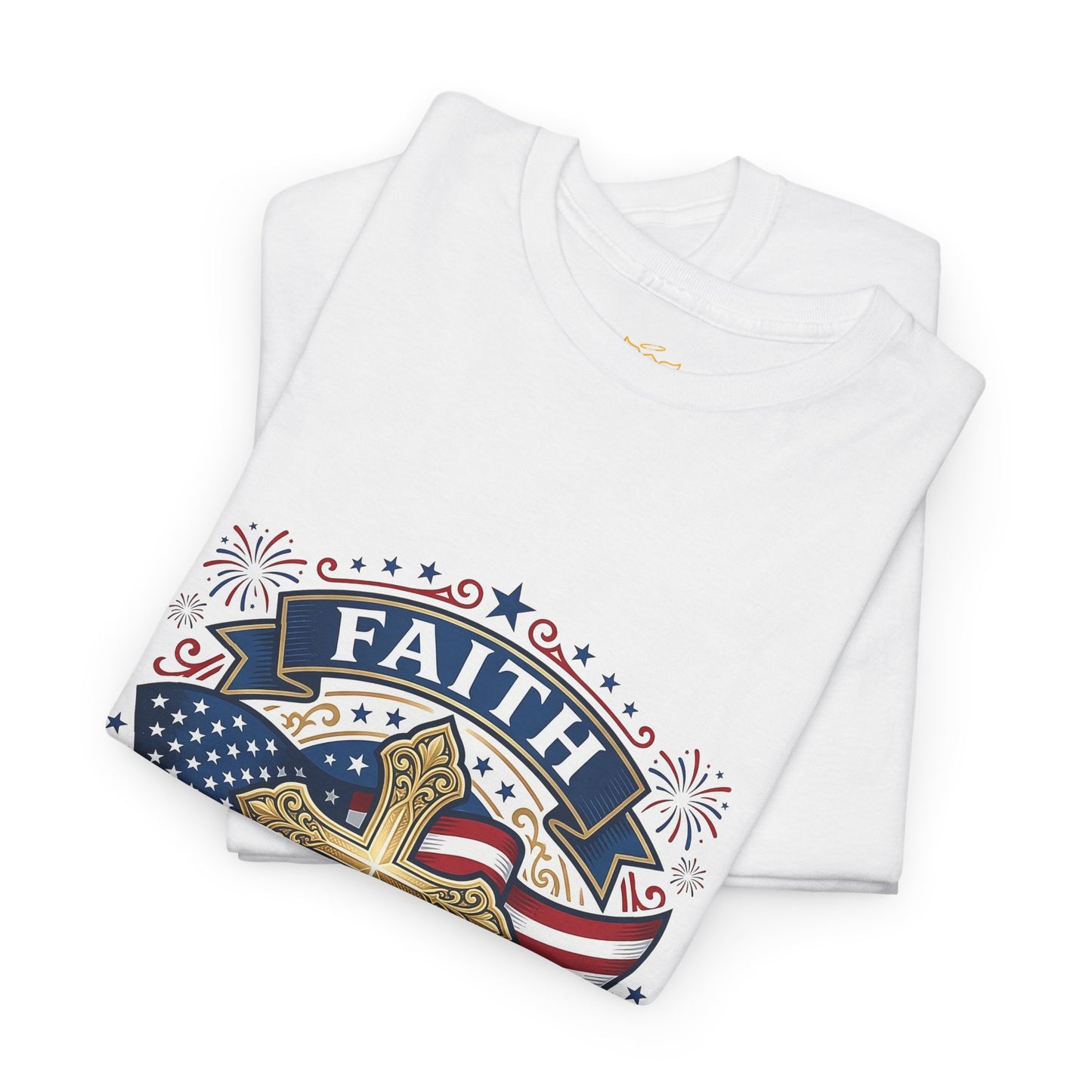 Faith, Family & Freedom Tee (USA 250th) — Patriotic Cross American Flag T-Shirt