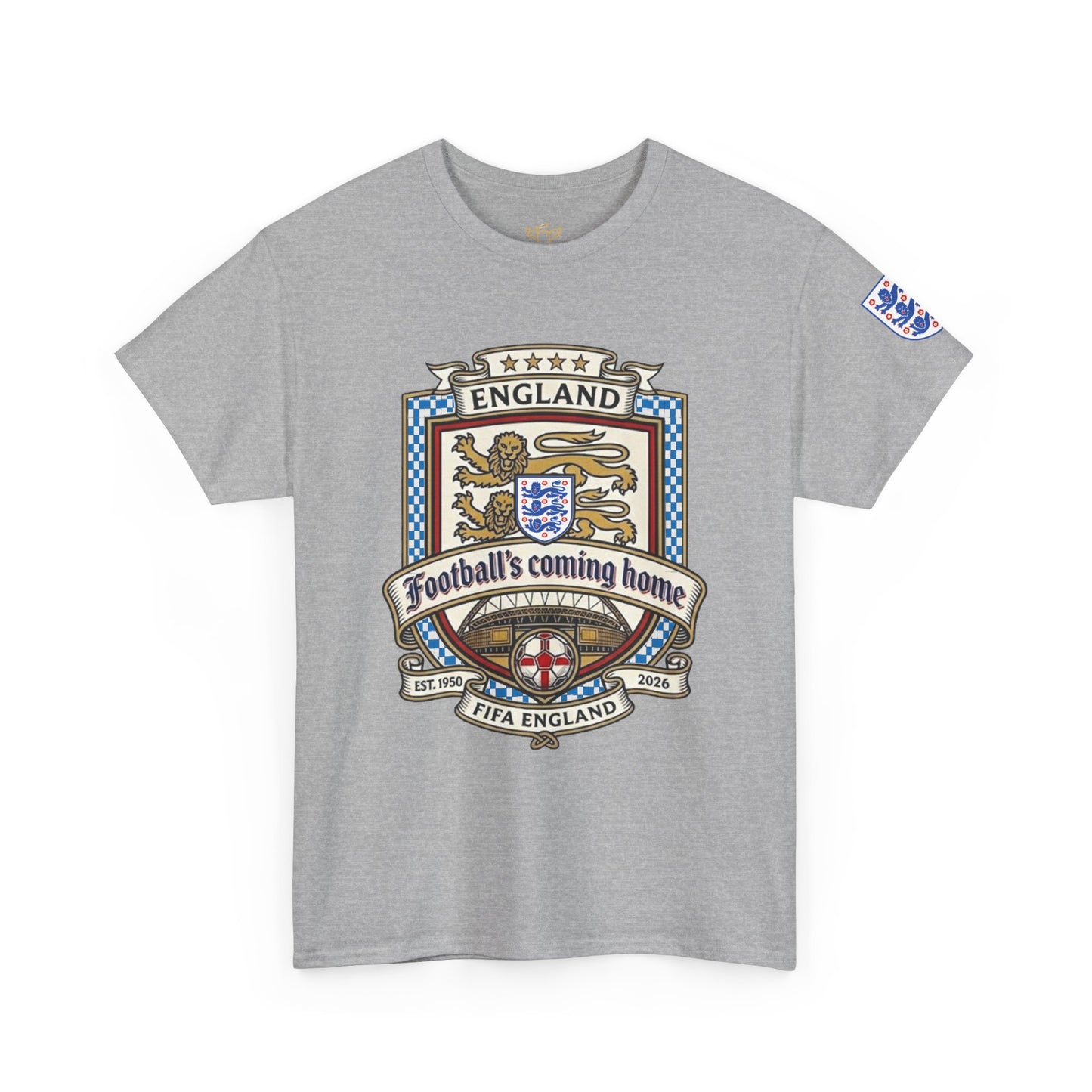 England's Soccer Fan's Crest T-Shirt - "Football's Coming Home"