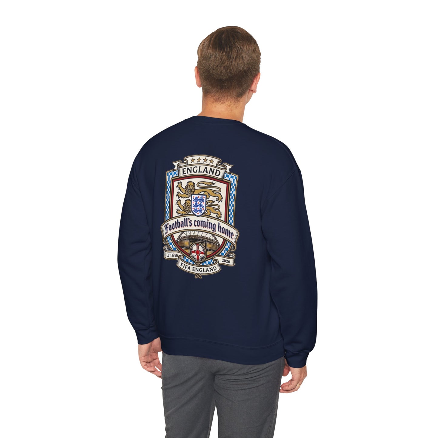 England's Soccer Fans' Crewneck Sweatshirt - "Football's Coming Home"