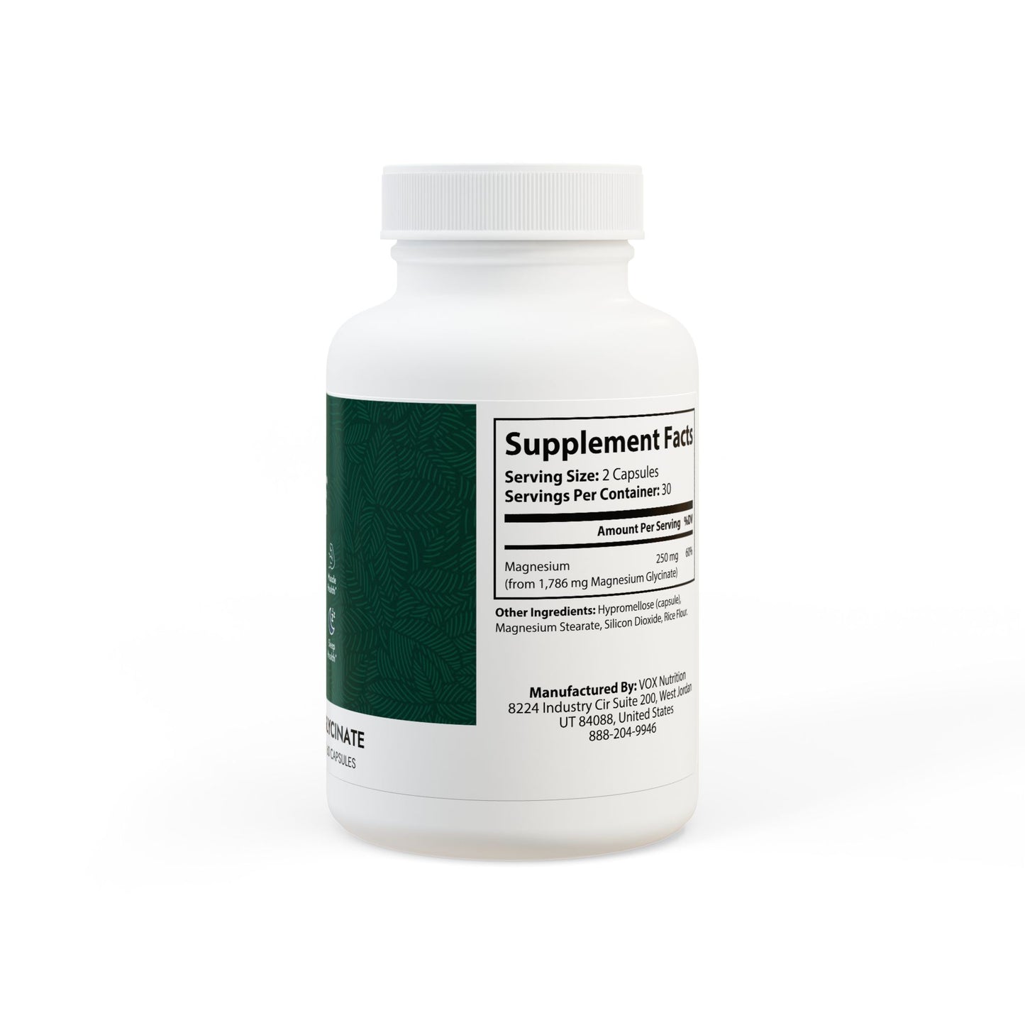 Magnesium Glycinate Supplement (60 Capsules)