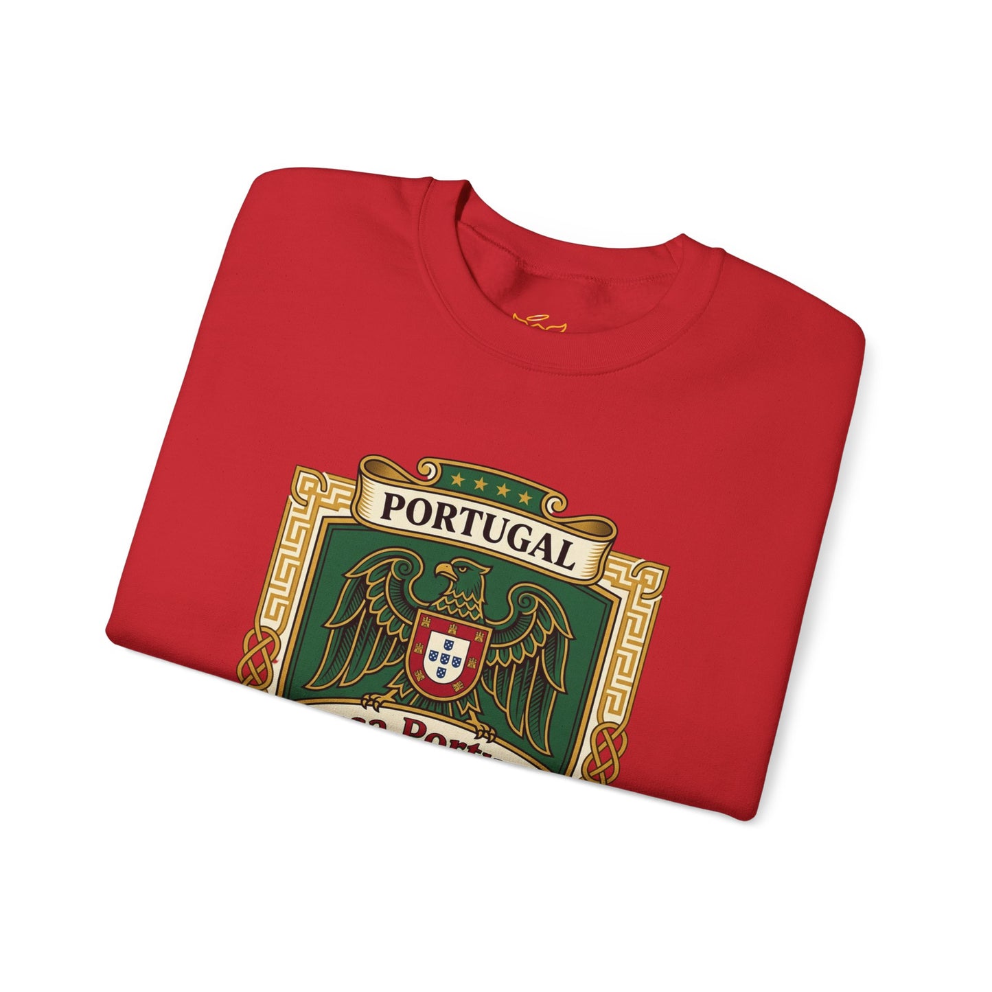 Portugal Soccer Fan Unisex Heavy Blend™ Crewneck Sweatshirt - Classic Portugal Soccer Crest Design Sweatshirt
