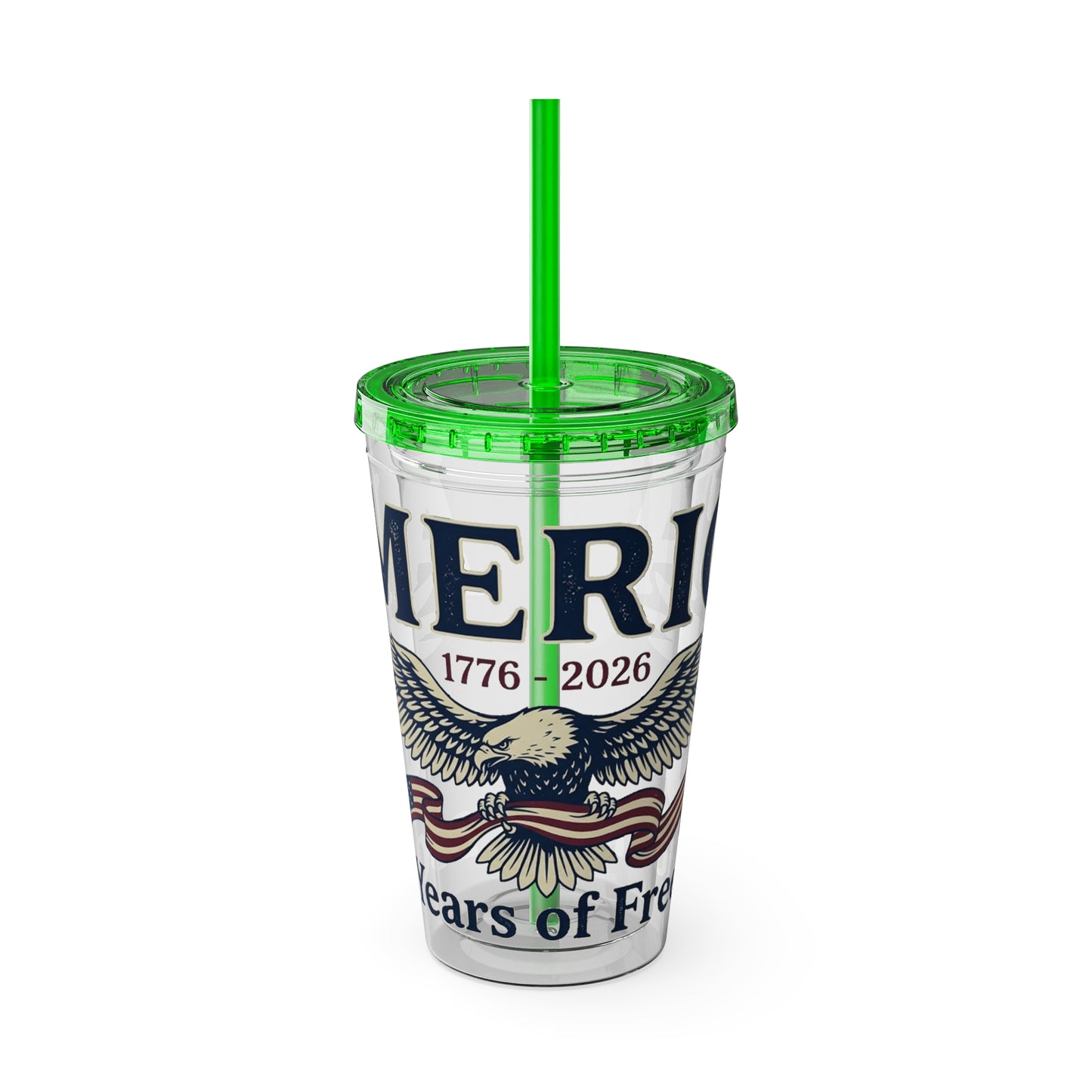 Patriotic 250th Anniversary Eagle Tumbler with Straw — 16oz - Trending Novelties & Gifts