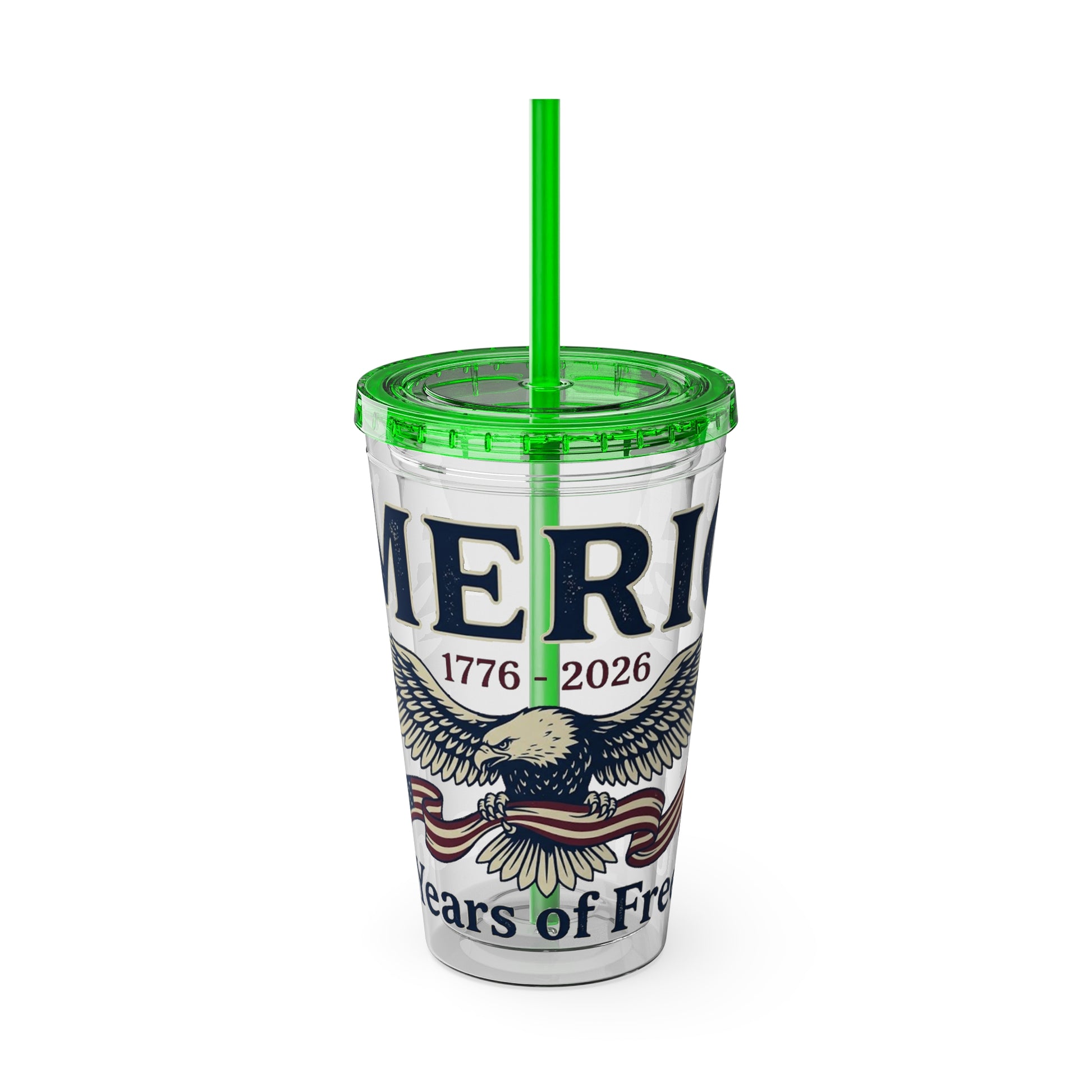 Patriotic 250th Anniversary Eagle Tumbler with Straw — 16oz - Trending Novelties & Gifts