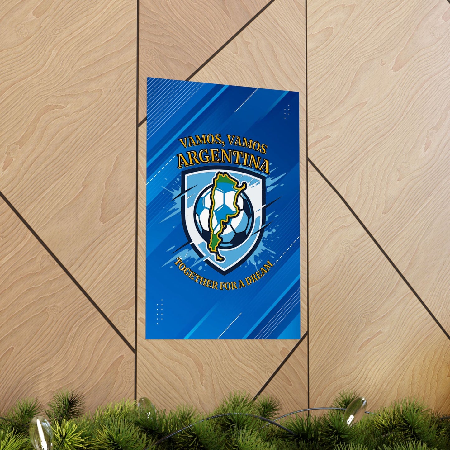 Argentina Soccer Poster — "Vamos, Vamos Argentina" Matte Vertical Wall Art - Trending Novelties & Gifts