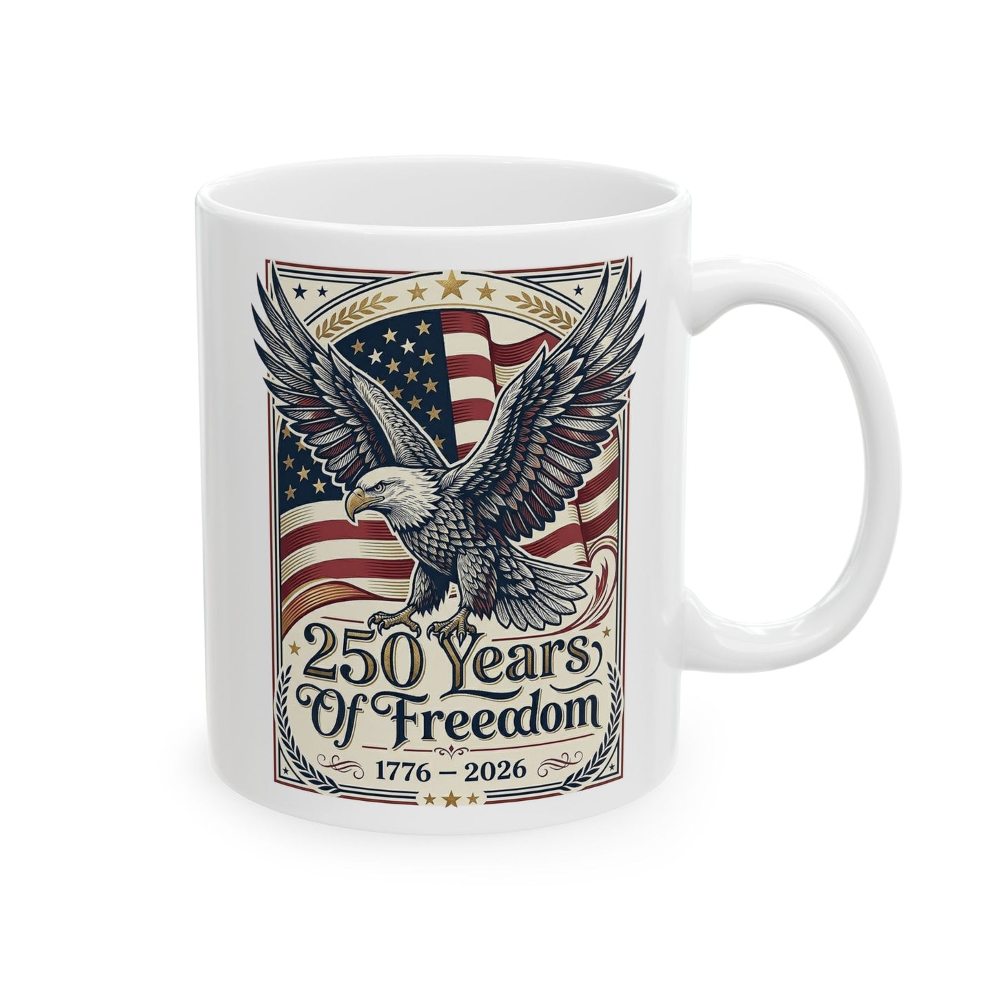 USA 250th ANNIVERSARY Ceramic Mug — America 250 Years of Freedom Coffee Mug - Trending Novelties & Gifts