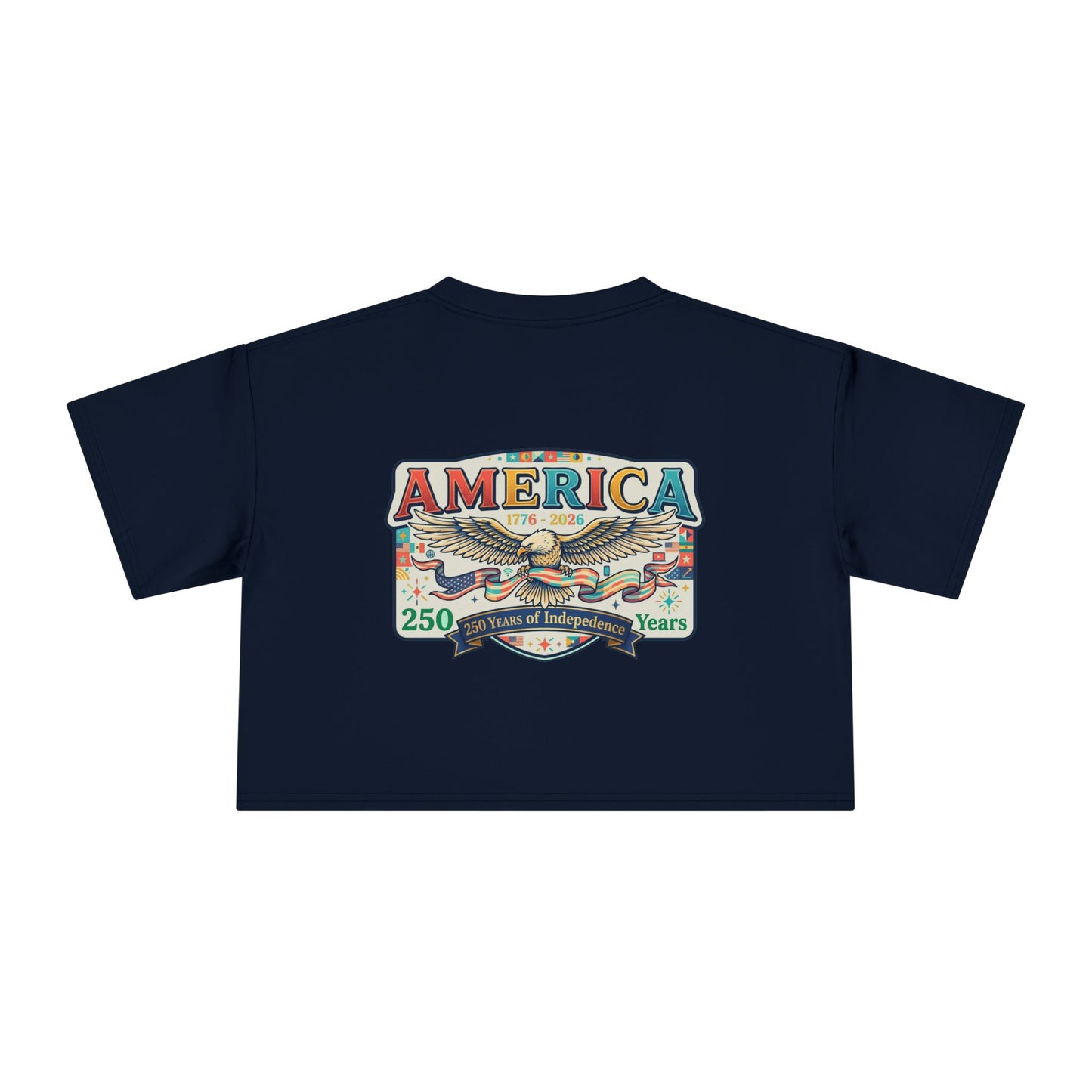 USA 250th ANNIVERSARY America Eagle  Women's Crop Tee | Patriotic 250 Years Independence Women's Crop Tee - Trending Novelties & Gifts