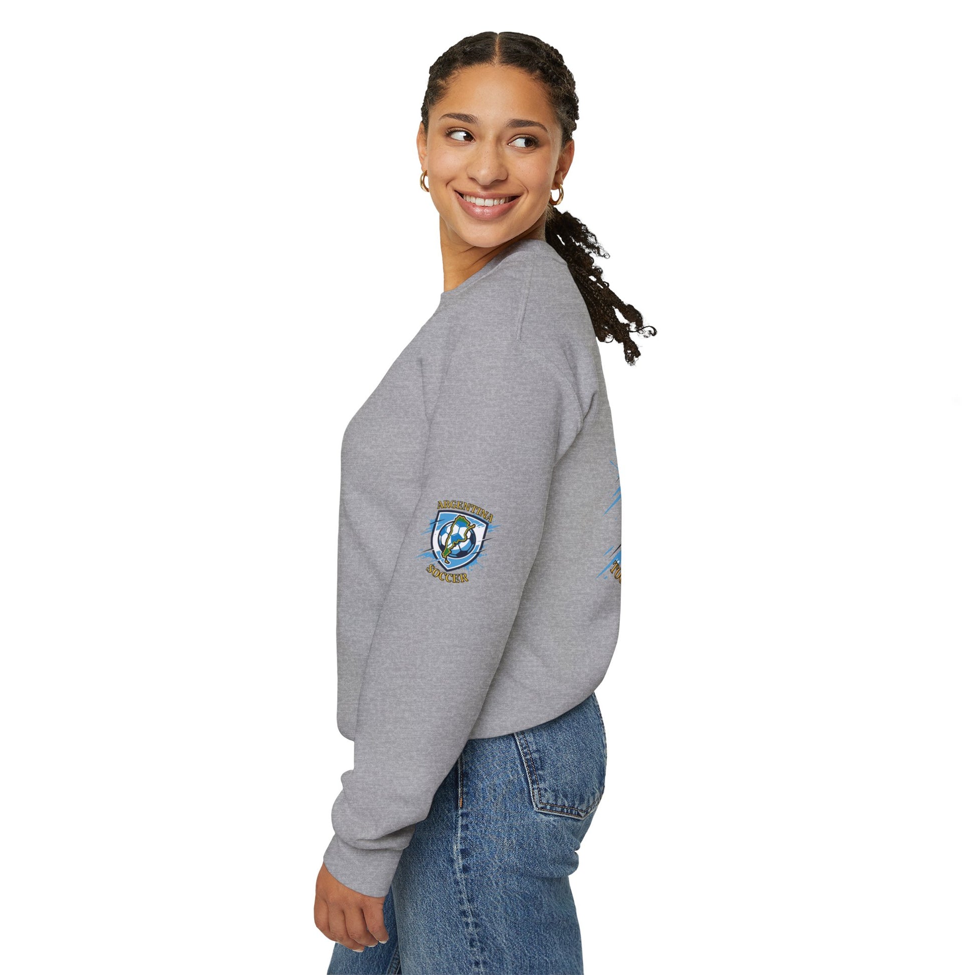 Argentina Soccer Crewneck Sweatshirt – "Vamos, Vamos Argentina" Football Fan Pullover - Trending Novelties & Gifts
