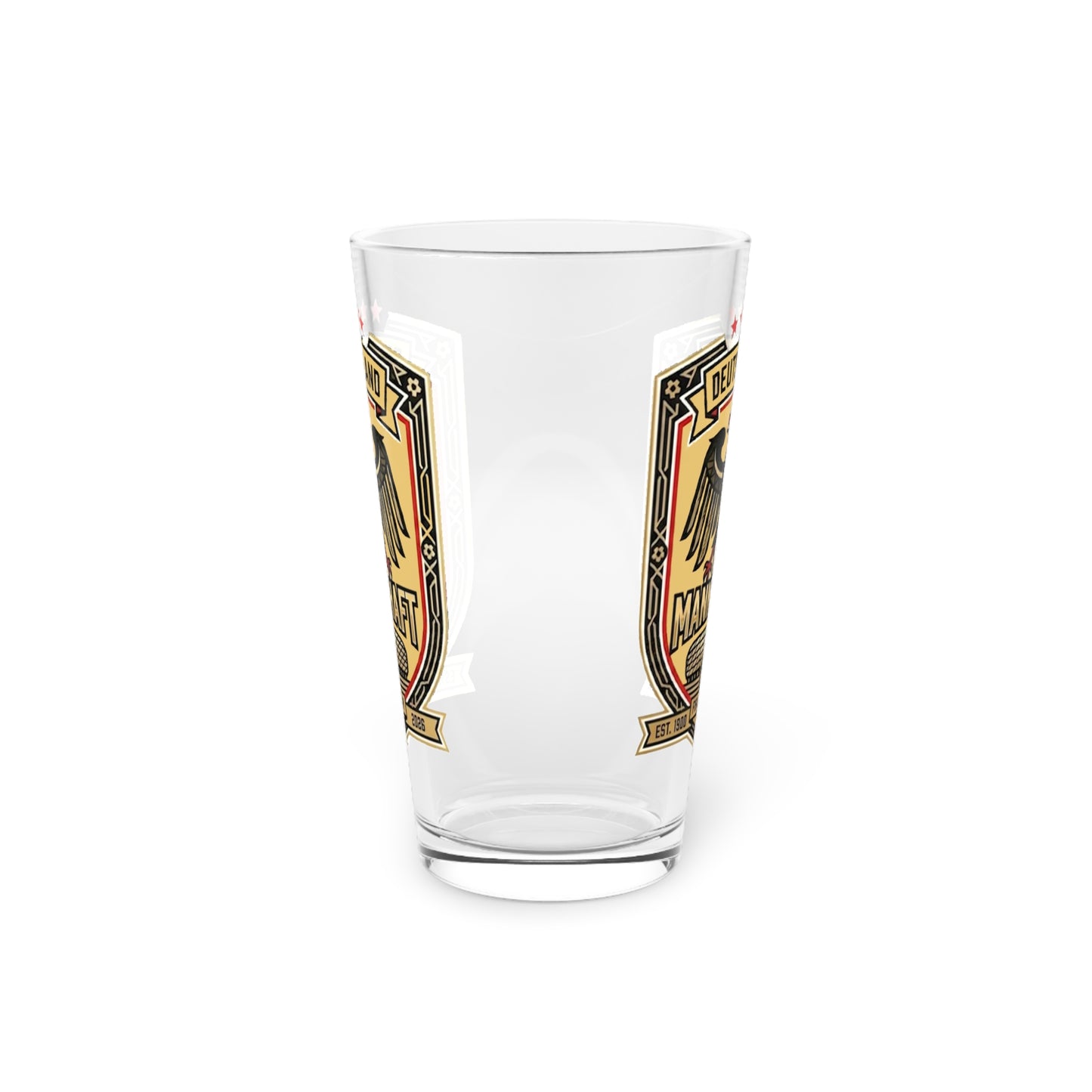 Deutschland Die Mannschaft Pint Glass – German Soccer Crest Beer Glass 16oz