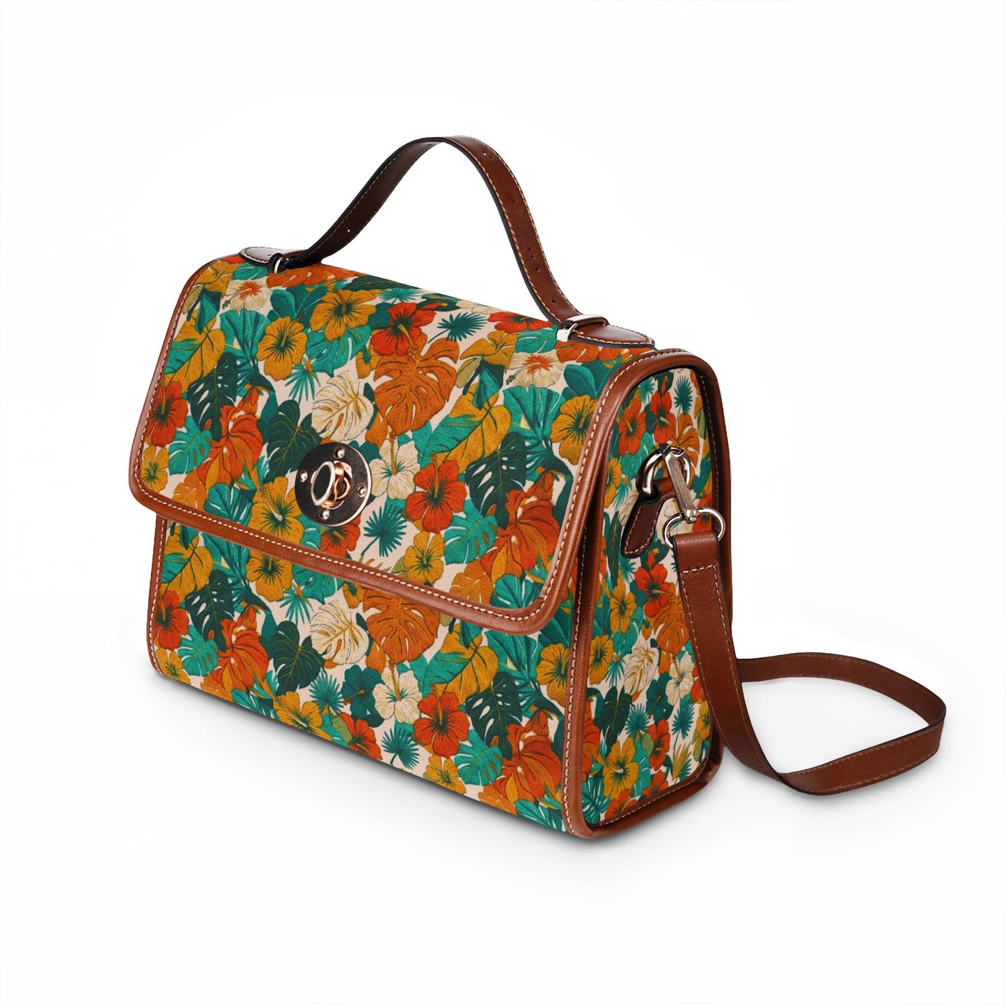 Floral Canvas Bag — Waterproof Summer Tropical Print Handbag - Trending Novelties & Gifts