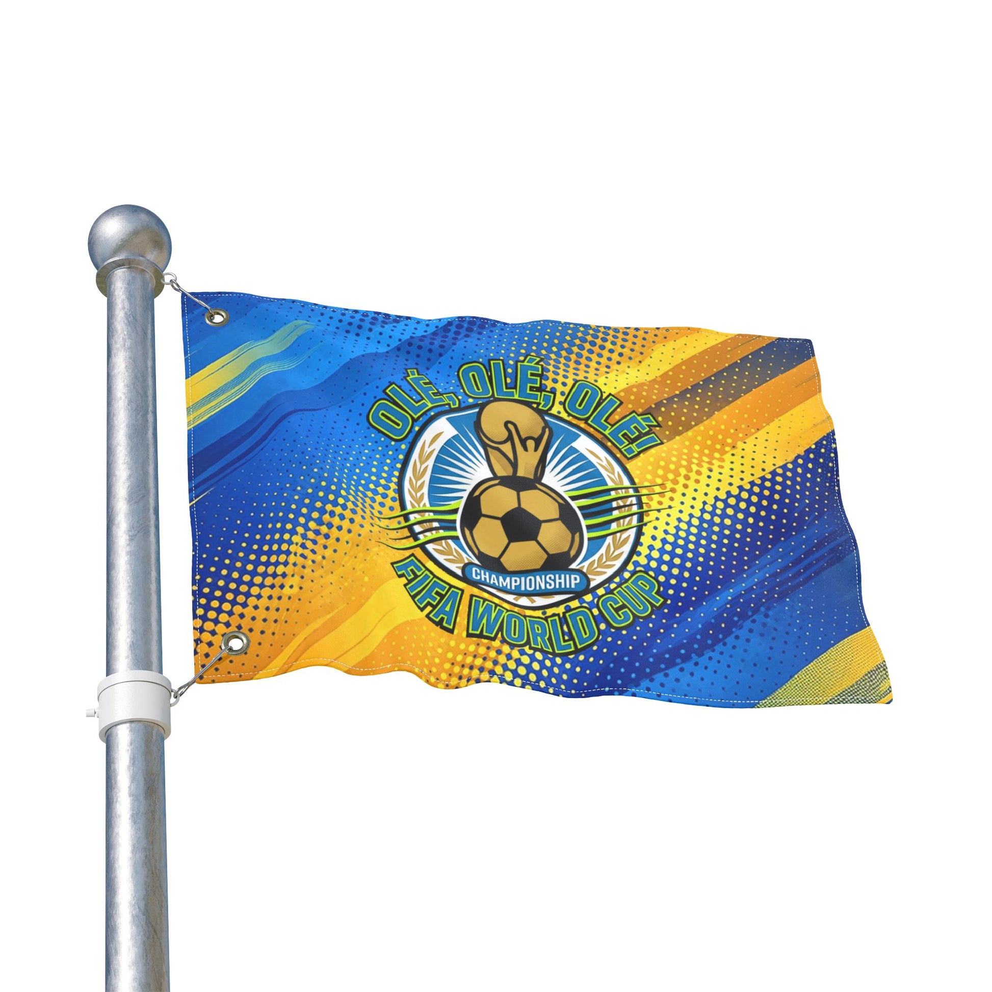 FIFA World Cup Soccer Flag – "Olé, Olé, Olé" Double-Sided Fan Flag - Trending Novelties & Gifts