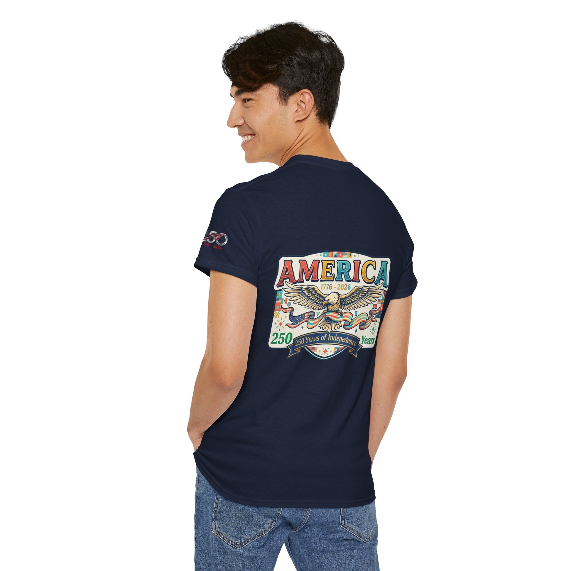 USA 250th ANNIVERSARY Vintage Graphic Tee — 250 Years Patriotic Independence Day Shirt - Trending Novelties & Gifts