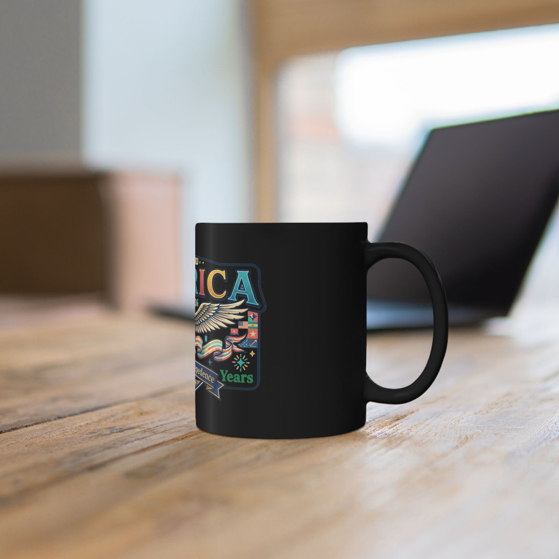 USA 250th ANNIVERSARY Eagle Black Mug | America 250th Anniversary Patriotic Coffee Cup - Trending Novelties & Gifts