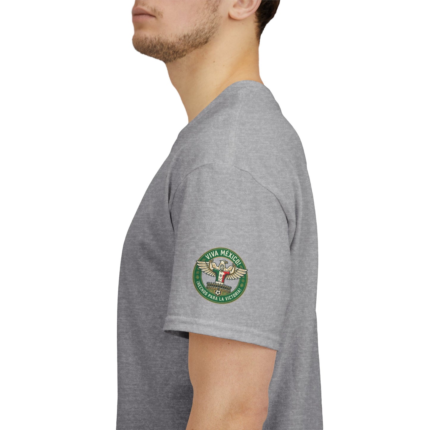 Viva México Soccer Tee — Patriotic Mexican Eagle Design (Hechos Para la Victoria)