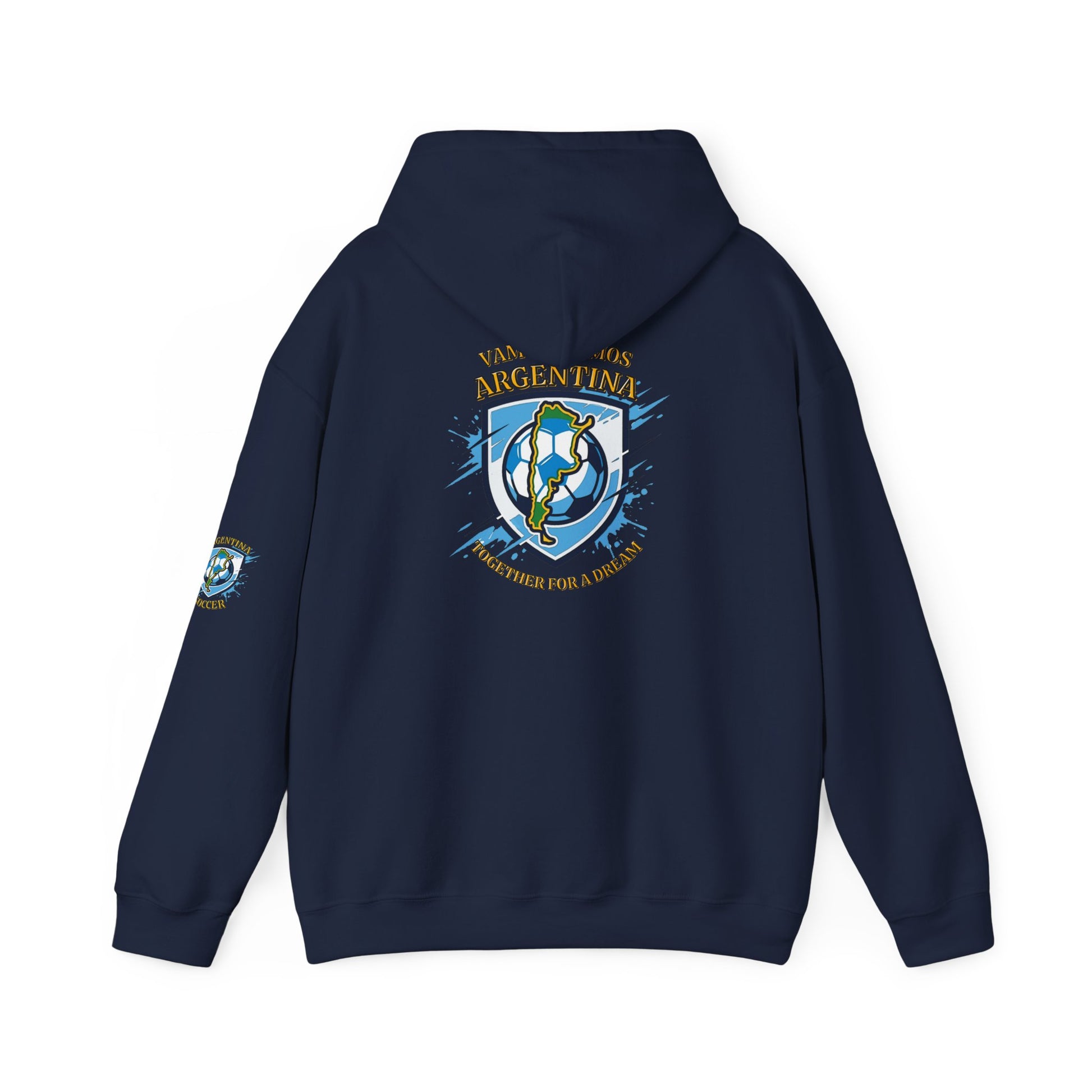 Argentina Soccer Hoodie – Vamos Argentina Crest "Together for a Dream" Fan Hoodie - Trending Novelties & Gifts