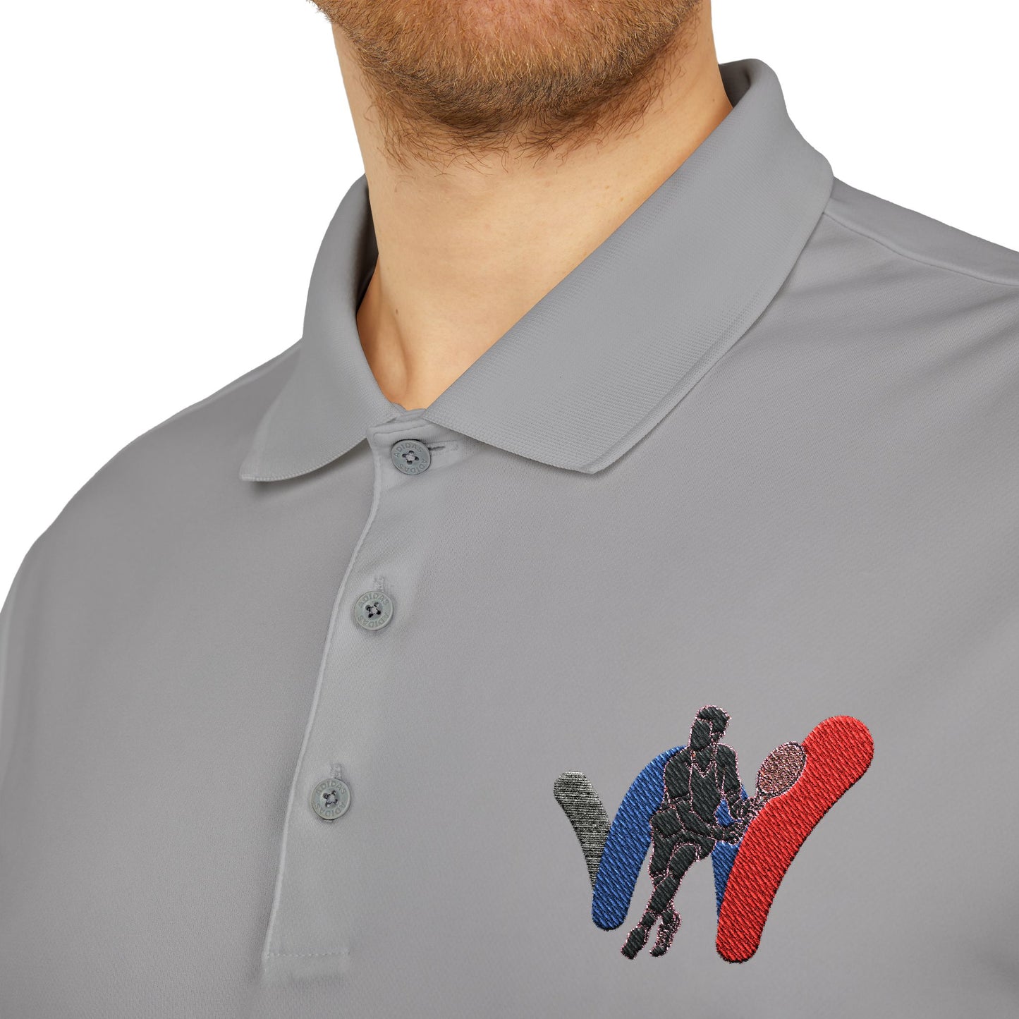 Adidas Polo Shirt with Tennis Themed Motif