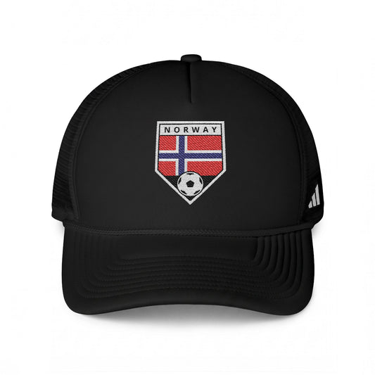 Norway Soccer Crest Trucker Hat - Embroidered Crest Football Cap