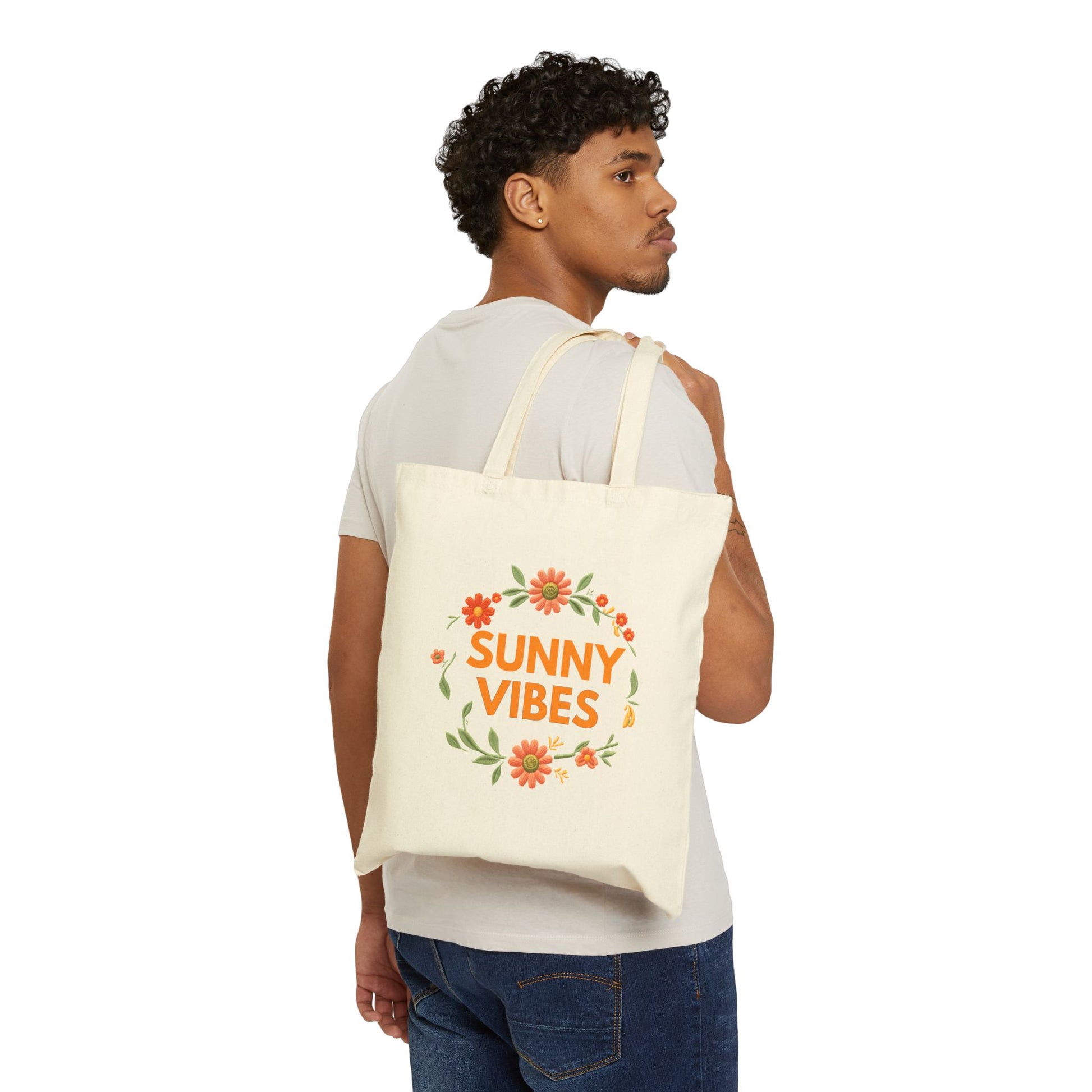 Sunny Vibes Floral Tote Bag . SUMMER BAG - Trending Novelties & Gifts