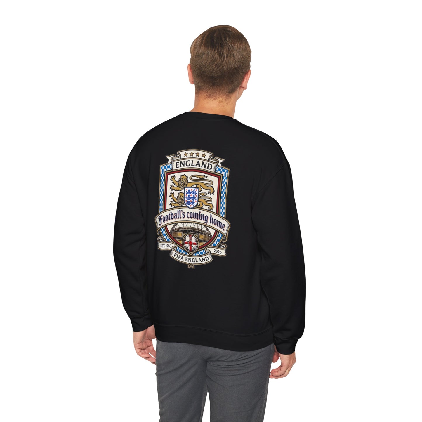 England's Soccer Fans' Crewneck Sweatshirt - "Football's Coming Home"