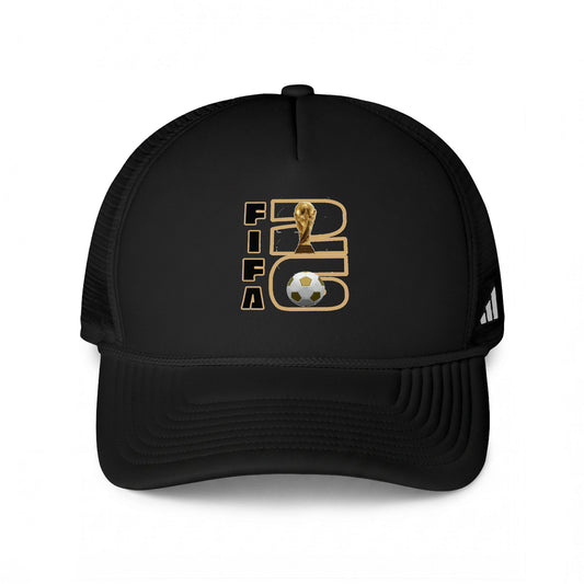 FIFA '26 Adidas Trucker Cap – Gold Trophy & Soccer Ball Mesh Cap