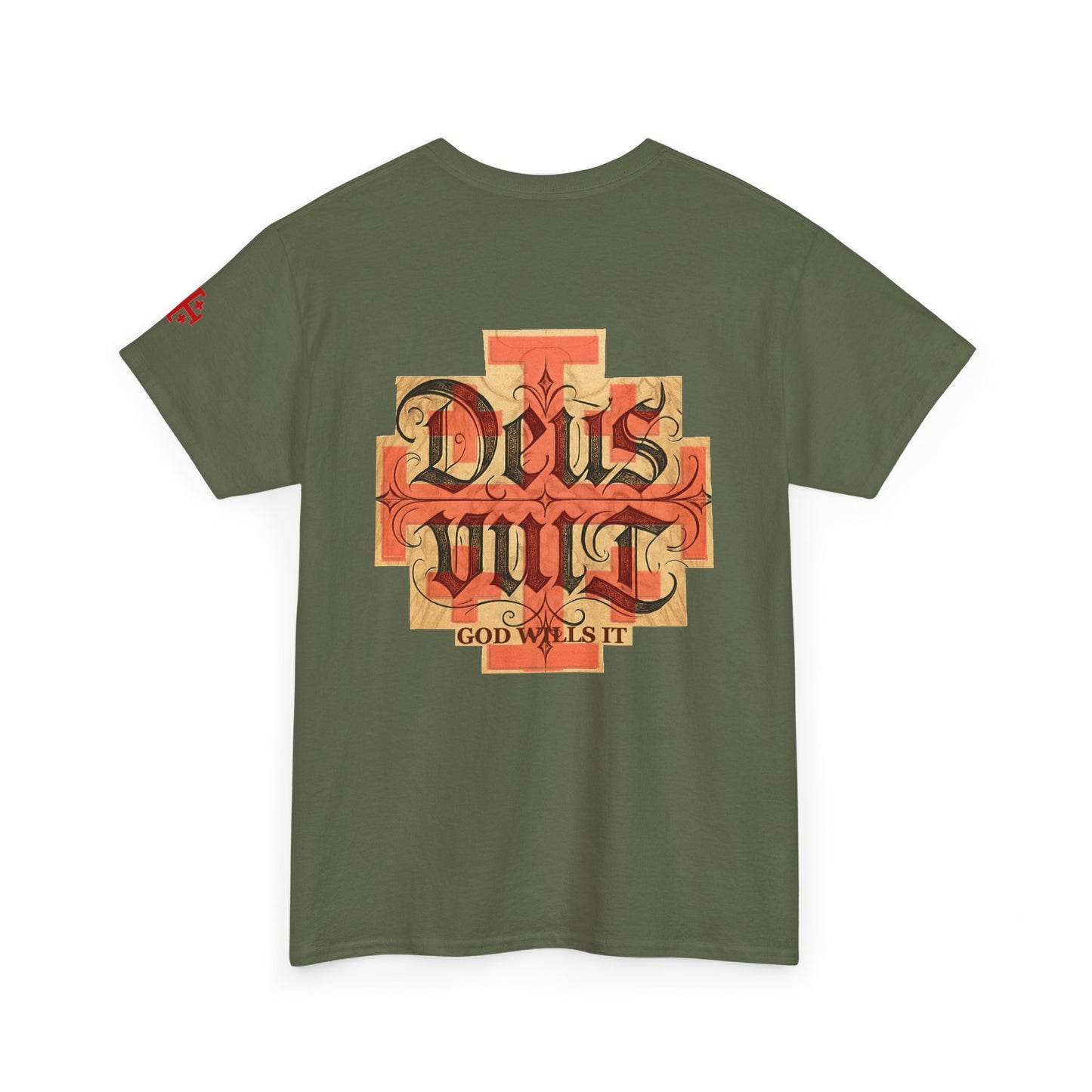 Deus Vult T-Shirt — Medieval Knight Cross Graphic Tee (CT)