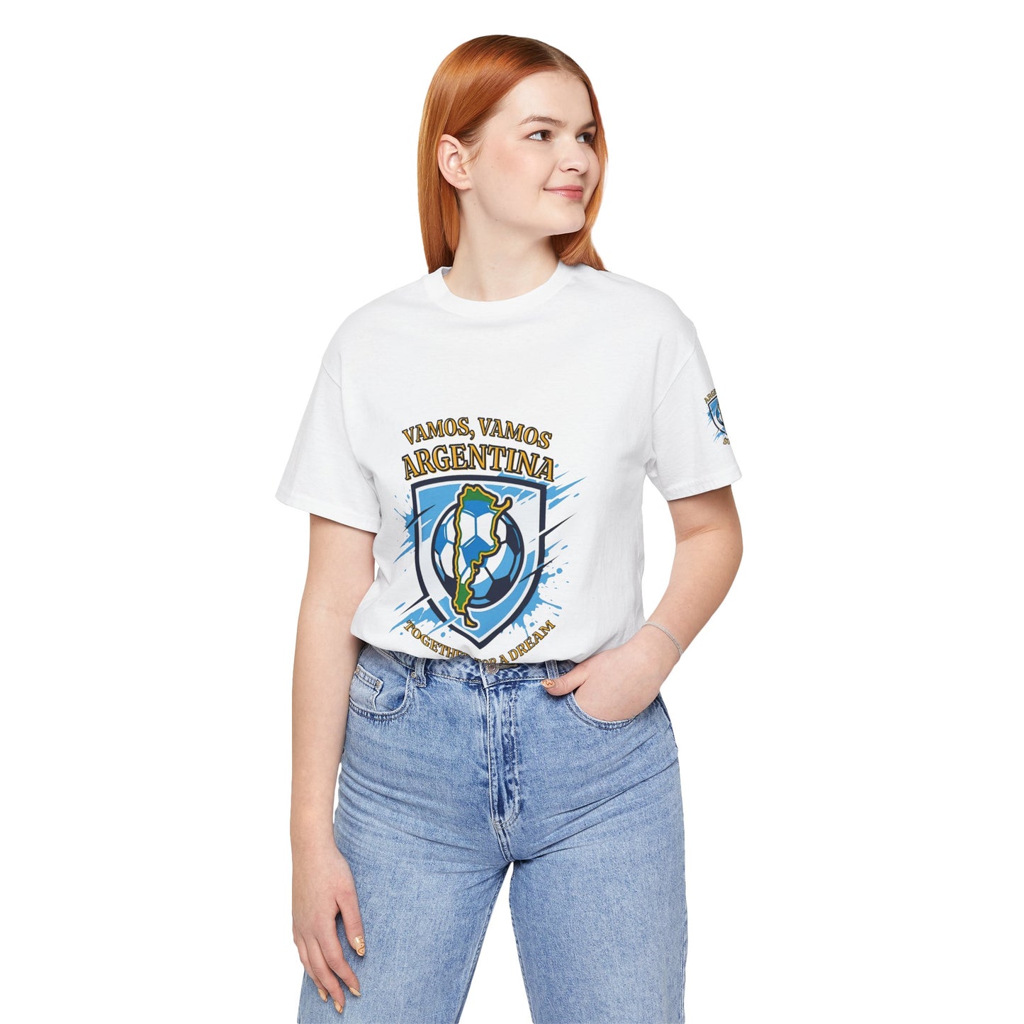 Argentina Soccer T-Shirt - "Vamos, Vamos Argentina" Together for a Dream Fan Tee - Trending Novelties & Gifts