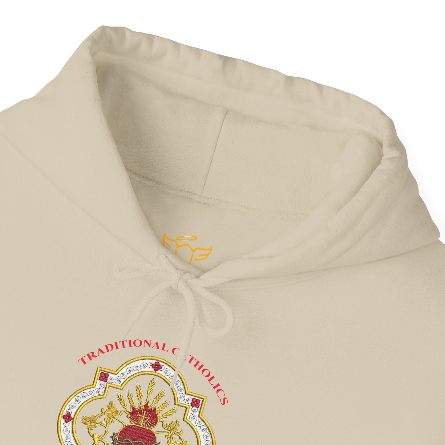 Sacred Heart Rose Hoodie — Spiritual Heart Graphic Sweatshirt (CT)