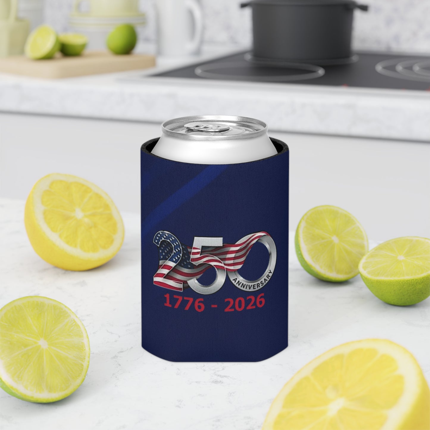 USA 250th ANNIVERSARY American Flag Can Cooler – Patriotic Koozie - Trending Novelties & Gifts