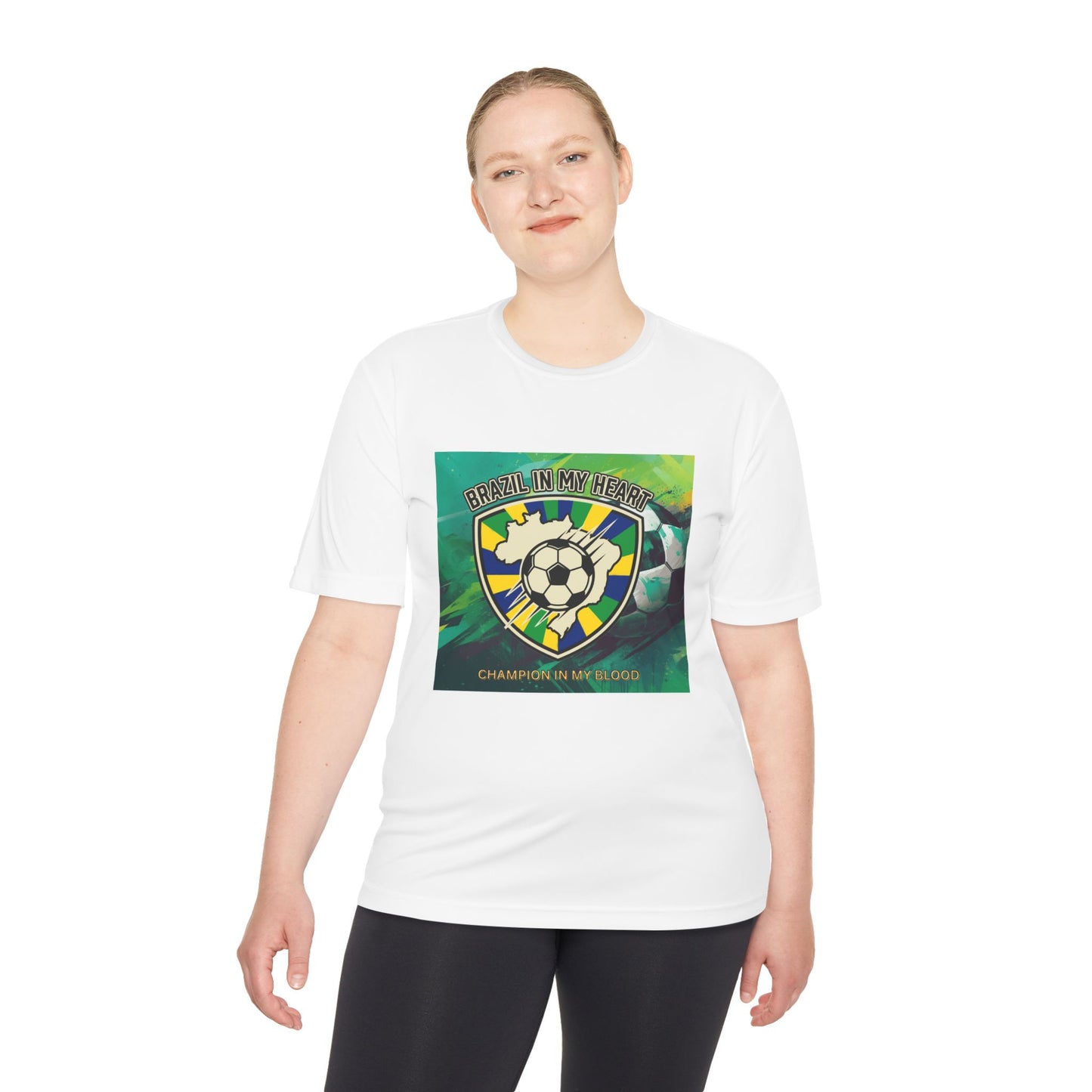 Brazil In My Heart Soccer Tee — Champion In My Blood Moisture-Wicking Shirt - Trending Novelties & Gifts