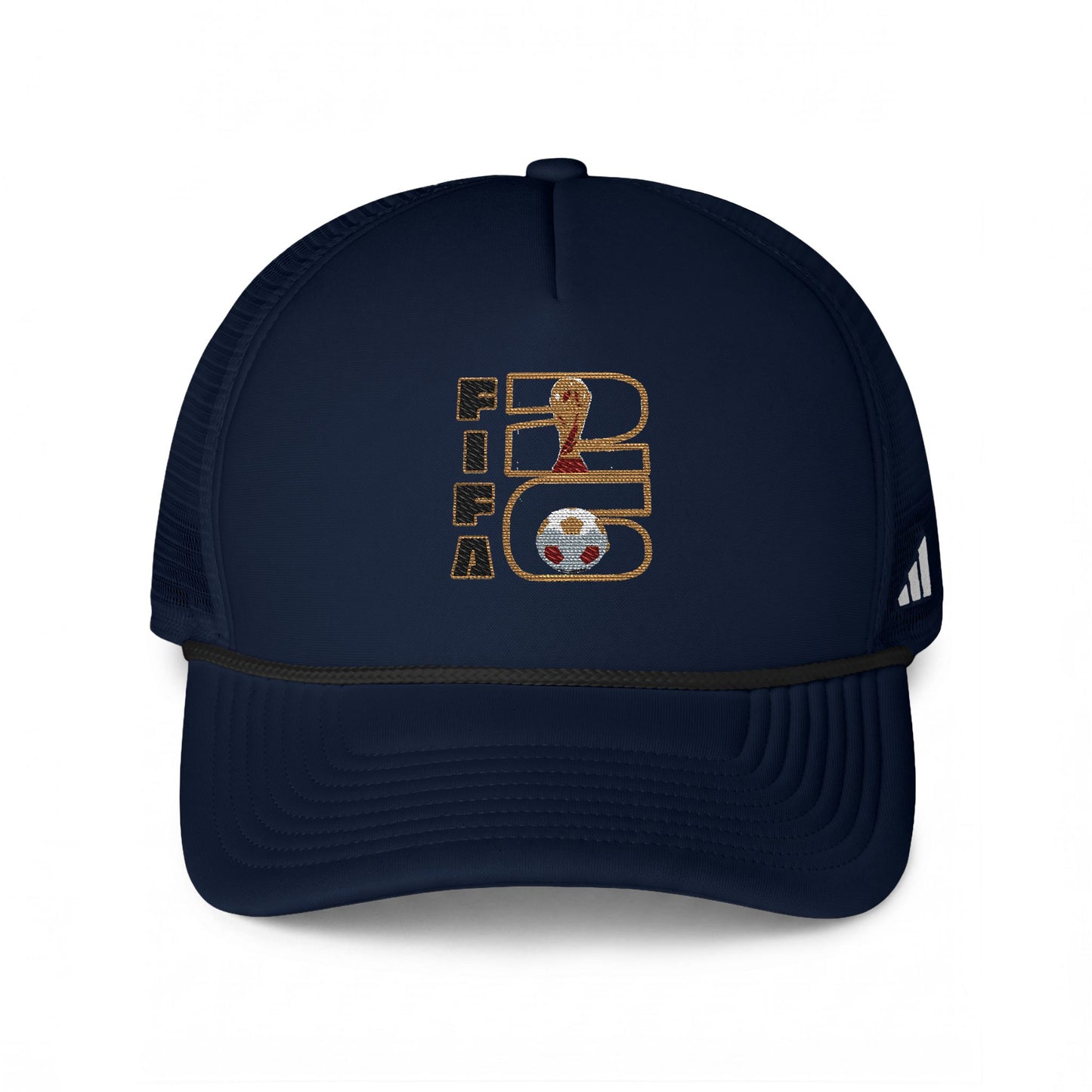 Adidas Trucker Hat — FIFA '26 Soccer Crest Embroidered Cap