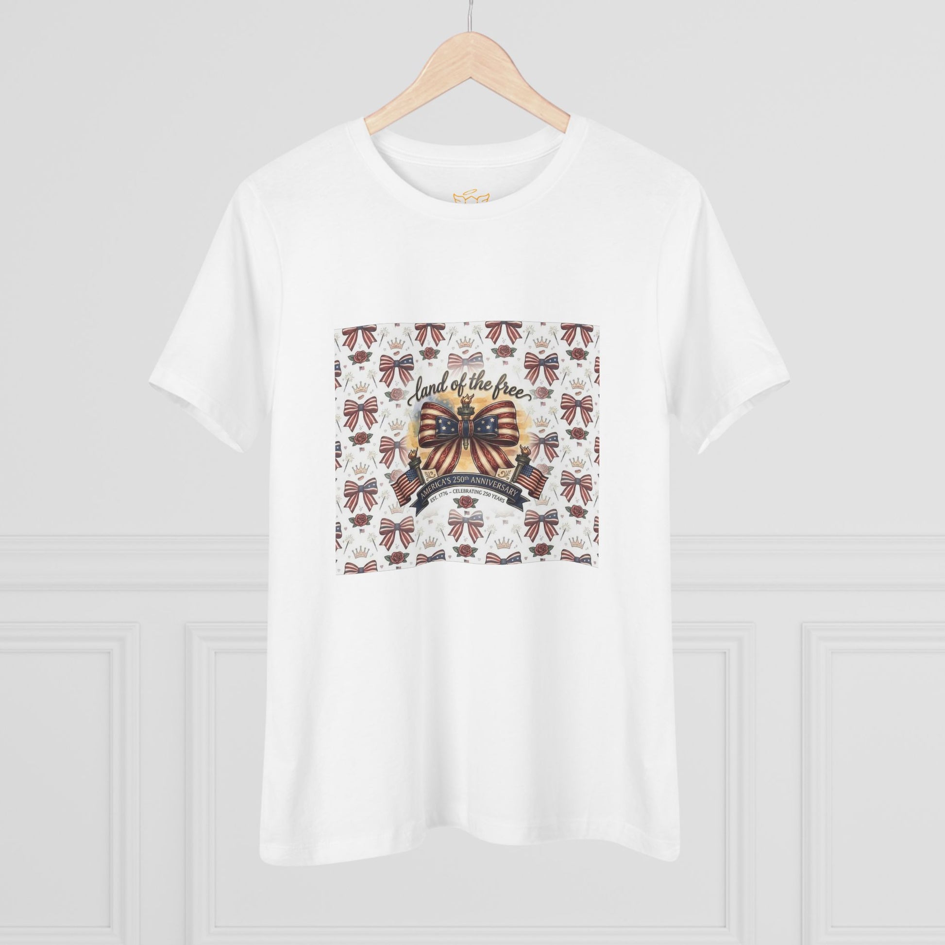 USA 250th Anniversary Patriotic Bow Women's Tee - Trending Novelties & Gifts