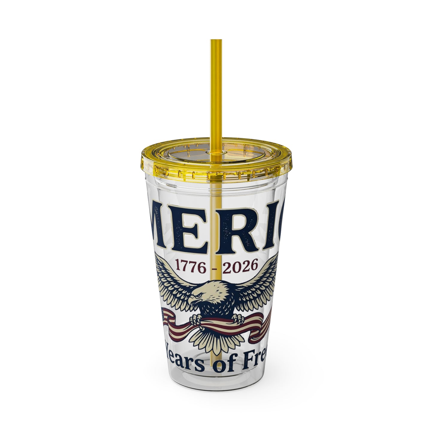 Patriotic 250th Anniversary Eagle Tumbler with Straw — 16oz - Trending Novelties & Gifts