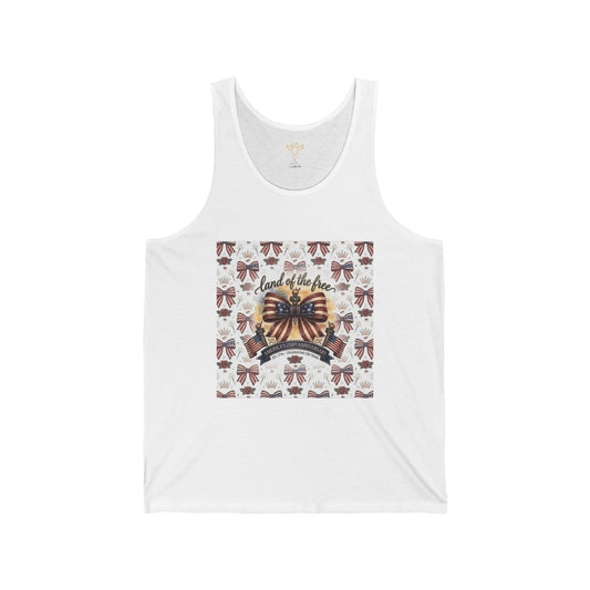 USA 250th Patriotic Tank Top – American Flag Bow Graphic tank top - Trending Novelties & Gifts
