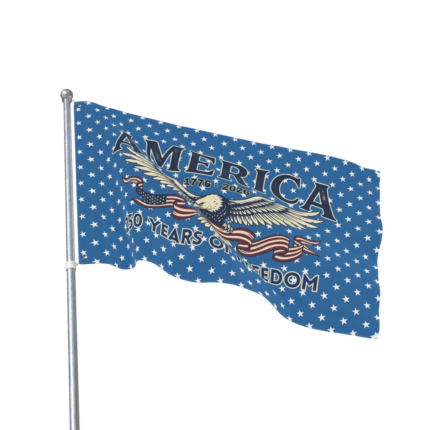 America 250 Years of Freedom Double-Sided Flag with Eagle | USA 250th ANNIVERSARY Double-Sided Flag - Trending Novelties & Gifts